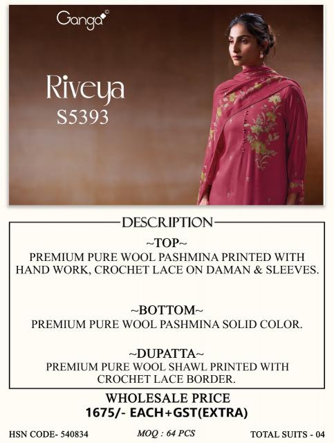 Ganga riveya 5393 punjabi dress material wholesale
